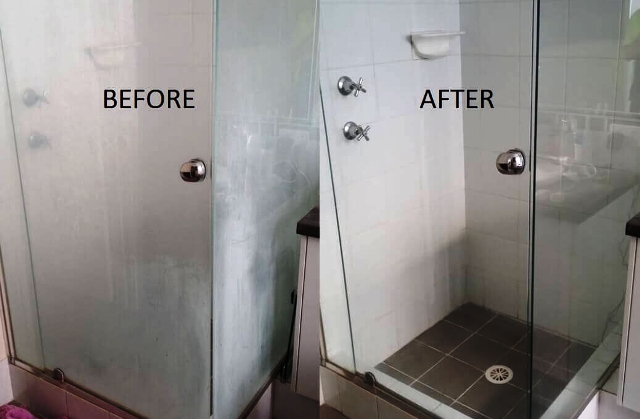 Làm sạch vách kính nhà tắm bị ố, vẩn đục hiệu quả tại nhà